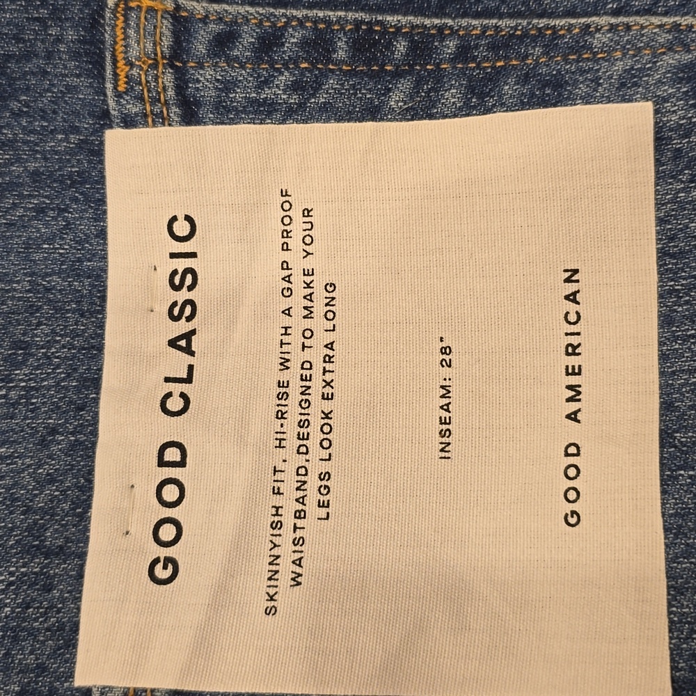 Good American Good Classic hi-rise skinnyish fit Jeans NWT $159 in size 4/27 - Picture 8 of 13